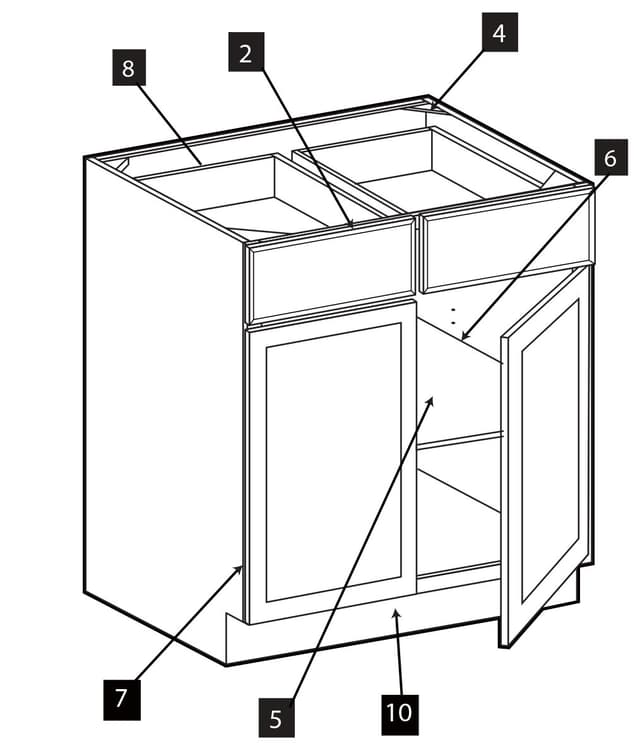 Base Cabinets planning illustration